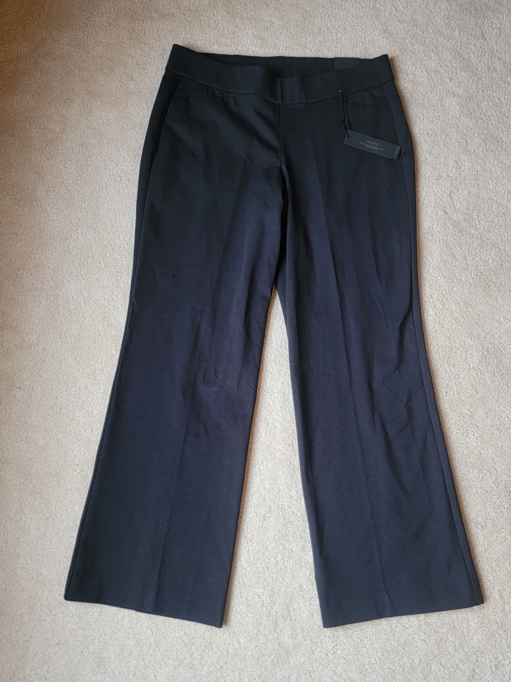 Lane Bryant Classic Trouser Black Wide-Leg Pull-On Pants - 14/16 - NWT
